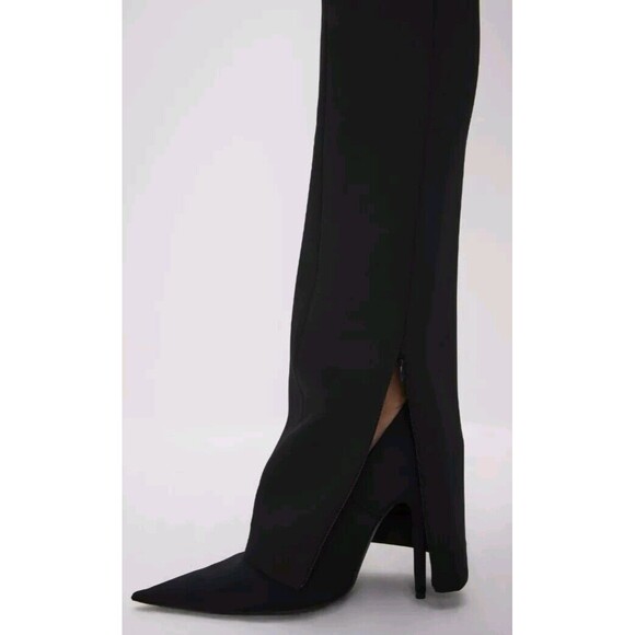 Good American Sz 4X Scuba Pull-on Straight Black Trouser Pants w Zip Hem NWOT - Picture 4 of 15